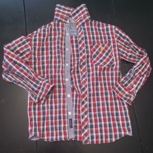 US Polo Assn. Red, white, and blue button down size 10 kids